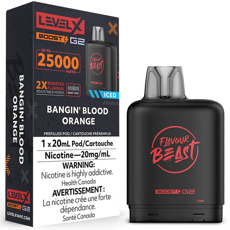 Level X Boost G2 Pod - Flavour Beast: Bangin' Blood Orange Iced
