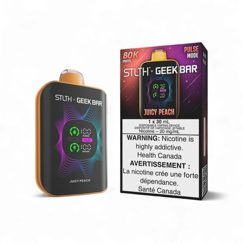 Juicy Peach Ice STLTH x Geek Bar 80K Disposable Vape