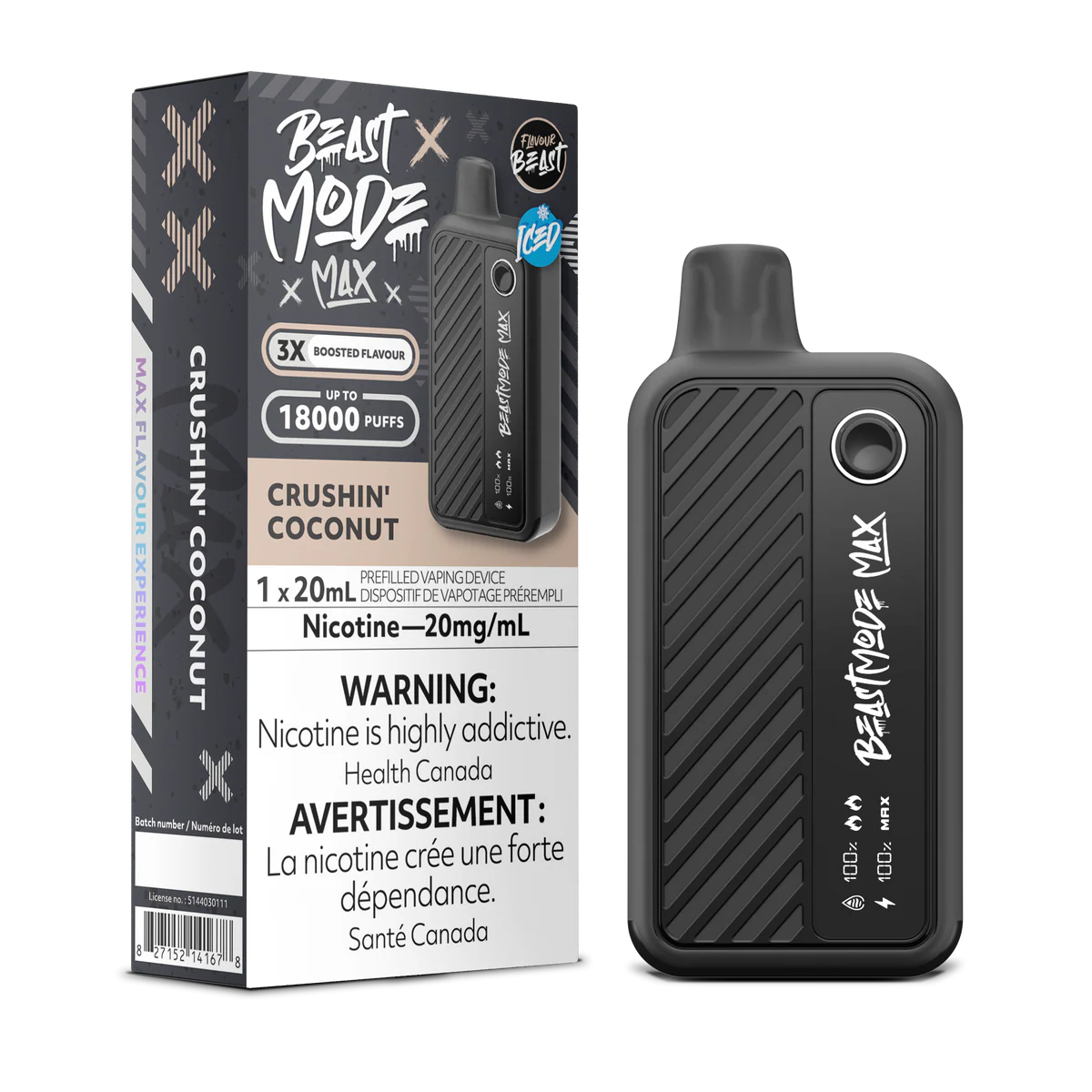 Beast Mode Max  Crushin' Coconut (Iced) Disposable Vape