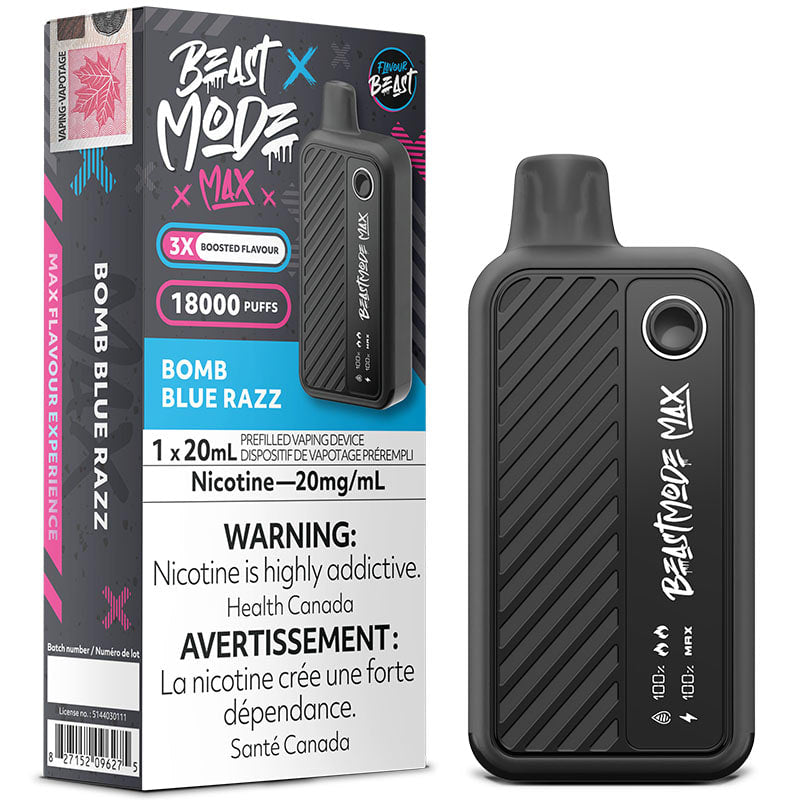 Beast Mode Max 18K Disposable Vape: Bomb Blue Razz