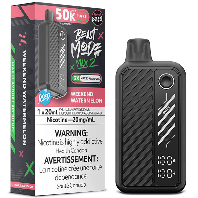 Beast Mode Max 2 Disposable Vape: Weekend Watermelon Iced