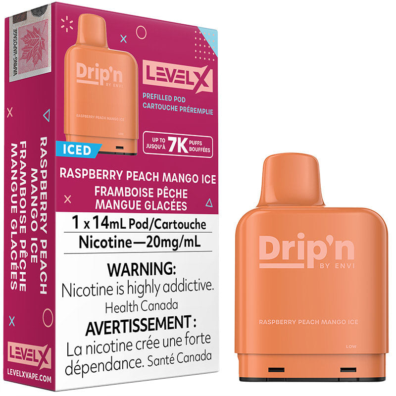 Level X Pod - Drip'n: Raspberry Peach Mango Ice